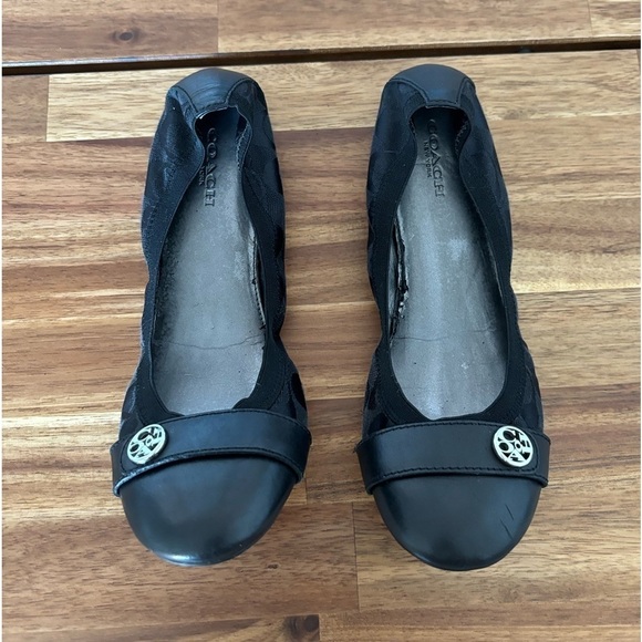 Coach Chelsey Ballet Flats shoes Leather Cap Round Toe size 6.5 - Picture 2 of 13